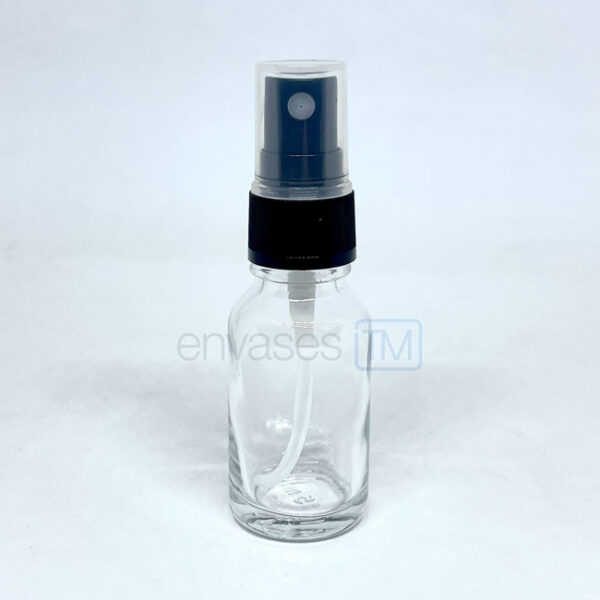 Botella 15ml. vidrio transparente con atomizador