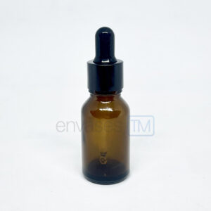 Gotario 15 ml vidrio ámbar con pipeta lisa