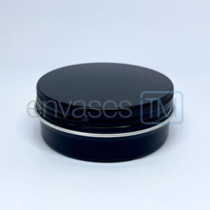 Pote de aluminio 60 ml. negro